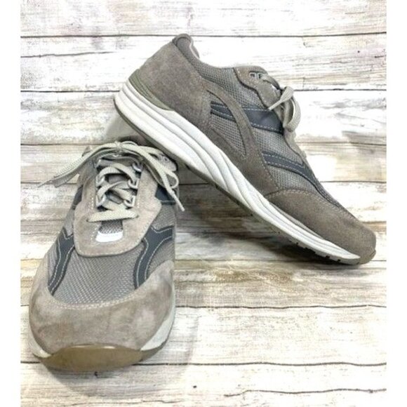 SAS Men's Gray Suede & Mesh Lace-Up Comfort Walking Sneakers Size 13 - Picture 3 of 9